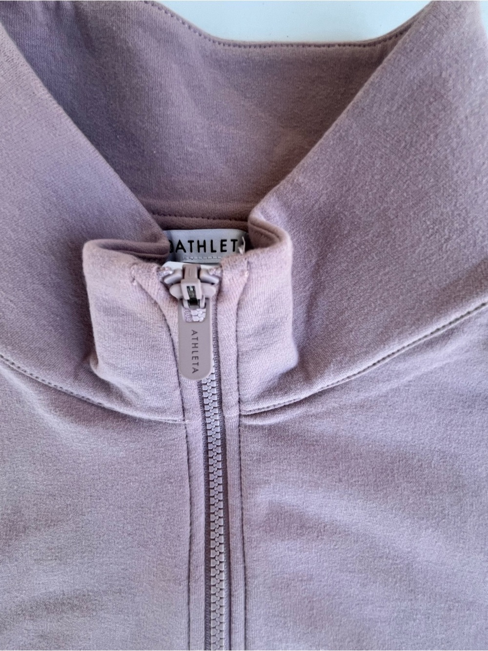 Mauve Athleta full zip fleece hoodie XL cropped - Picture 8 of 8
